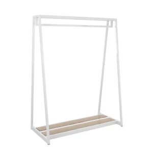 Gloss White with Raw Oak 48" Double-Sided Floor Merchandiser