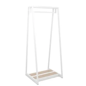 Gloss White with Raw Oak 24" Double-Sided Floor Merchandiser