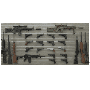 4x8 Gray Woodgrain Gun Wall Panel Package