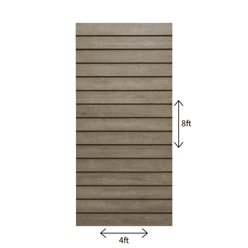 Gray Woodgrain Vertical Slatwall Panel - Image 2