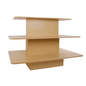 Maple 3-Tier Melamine Rectangular Table