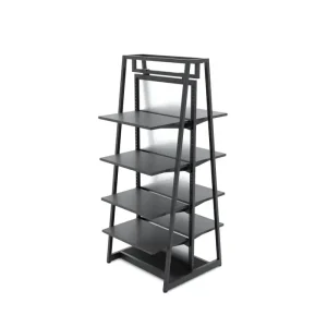Matte Black 24" Double-Sided Floor Merchandiser Double Shelving Kit