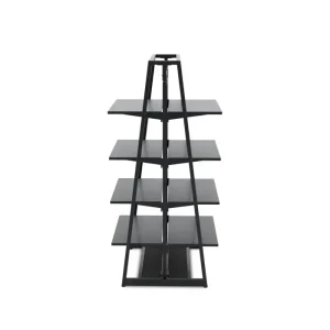 Matte Black 24" Double-Sided Floor Merchandiser Double Shelving Kit