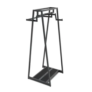 Matte Black 24" Double-Sided Floor Merchandiser Hanging Kit