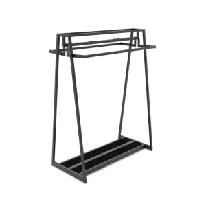 Matte Black 48" Double-Sided Floor Merchandiser Hanging Kit