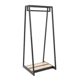 Matte Black with Raw Oak 24" Double-Sided Floor Merchandiser
