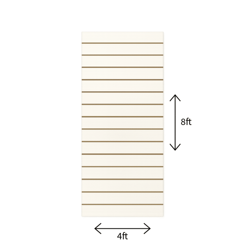 White Matte Vertical Slatwall Panel - Image 2