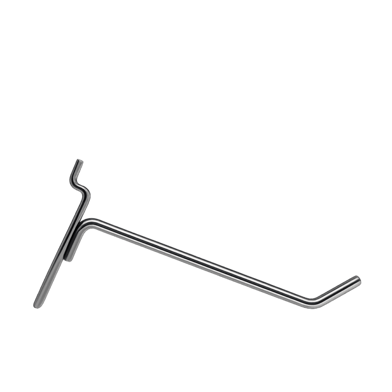Used Chrome Slatwall Hooks - 6"