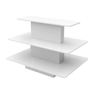 White 3-Tier Melamine Rectangular Table