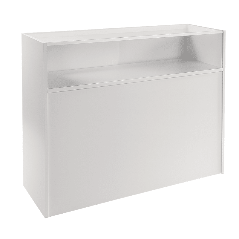White Jewelry Display Case 48"