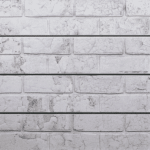 Old Paint White Brick 3D Textured Slatwall Panel