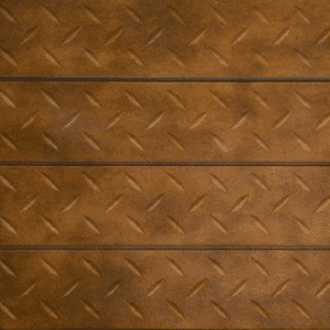 Rusted Diamond Plate 3D Textured Slatwall Panel