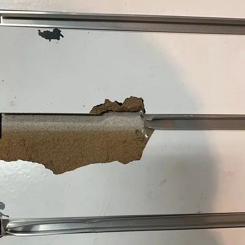Competitor broken slatwall