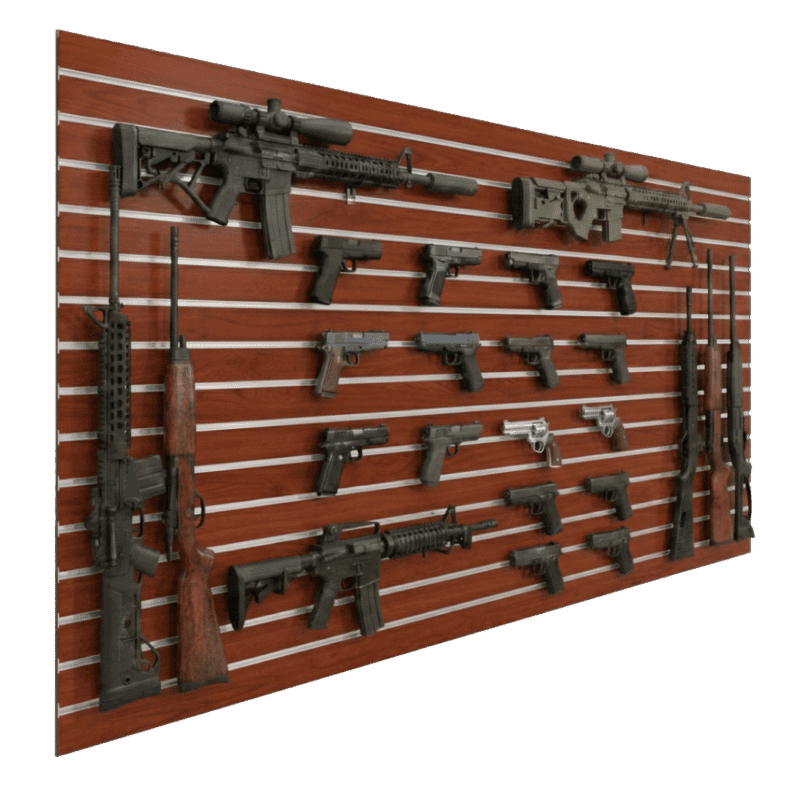 Cherry Gun Wall Panel | Wall Mounted Gun Rack