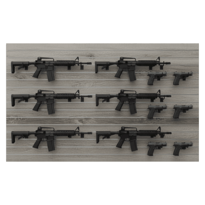 Gray Woodgrain 4x8 Gun Wall Panel