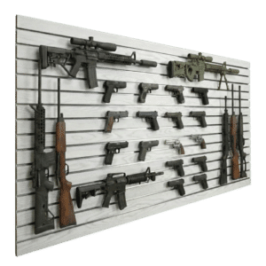 4x8 White Woodgrain Gun Wall Panel