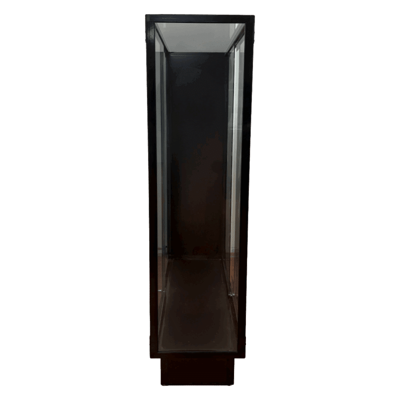 Black Double Sided Glass Wall Display Case - Image 3
