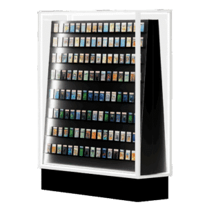 white double sided sports card display cases
