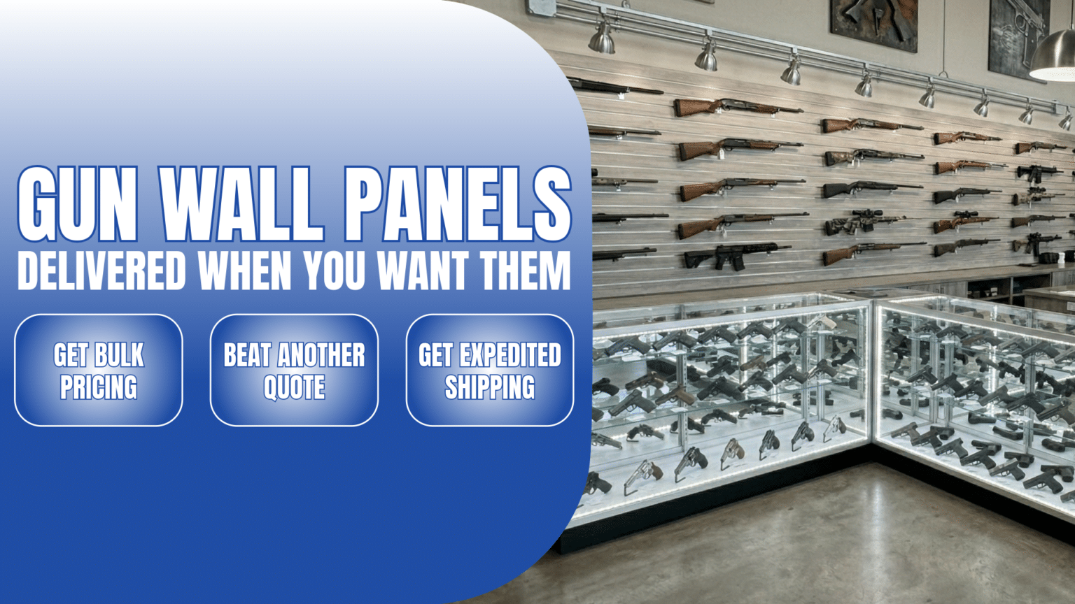 Gun Wall Panels | Available in 12+ Styles