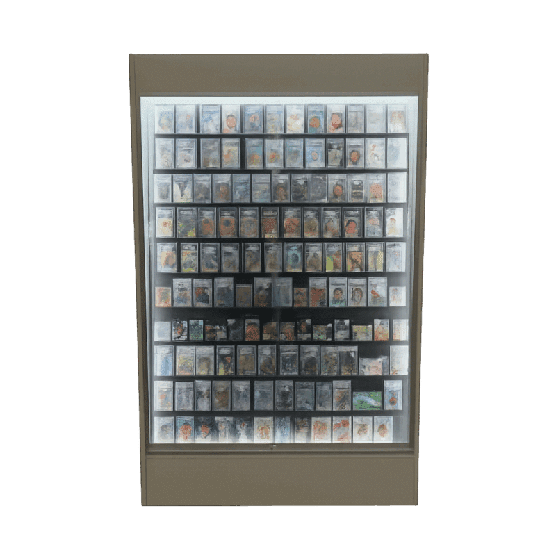 White Sports Card Wall Display Case | with LED - Image 2