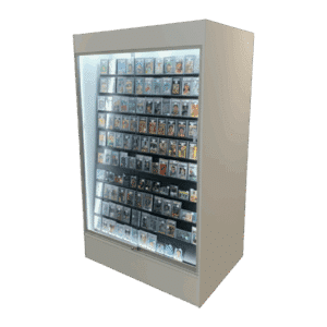 White Sports Card Wall Display Case | with LED