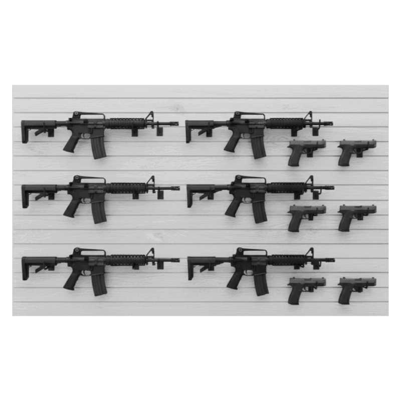 White Woodgrain 4x8 Gun Wall Panel
