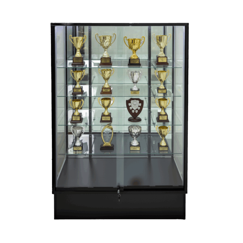72" Black Trophy Case with Mirror Back | Extra Vision - Image 2