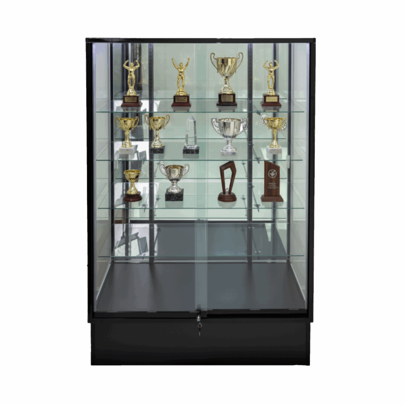 72" Black Trophy Case with Mirror Back | Extra Vision - Image 3