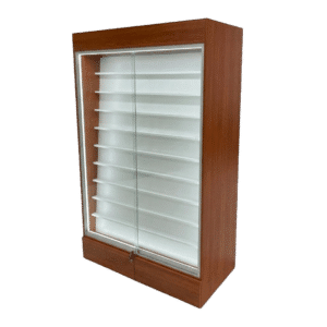 Sports Card Display Case | Cherry | Wall Edition | with LED & 2 Drawers
