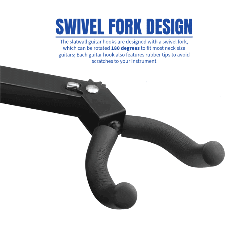 slatwall guitar hook swivel design