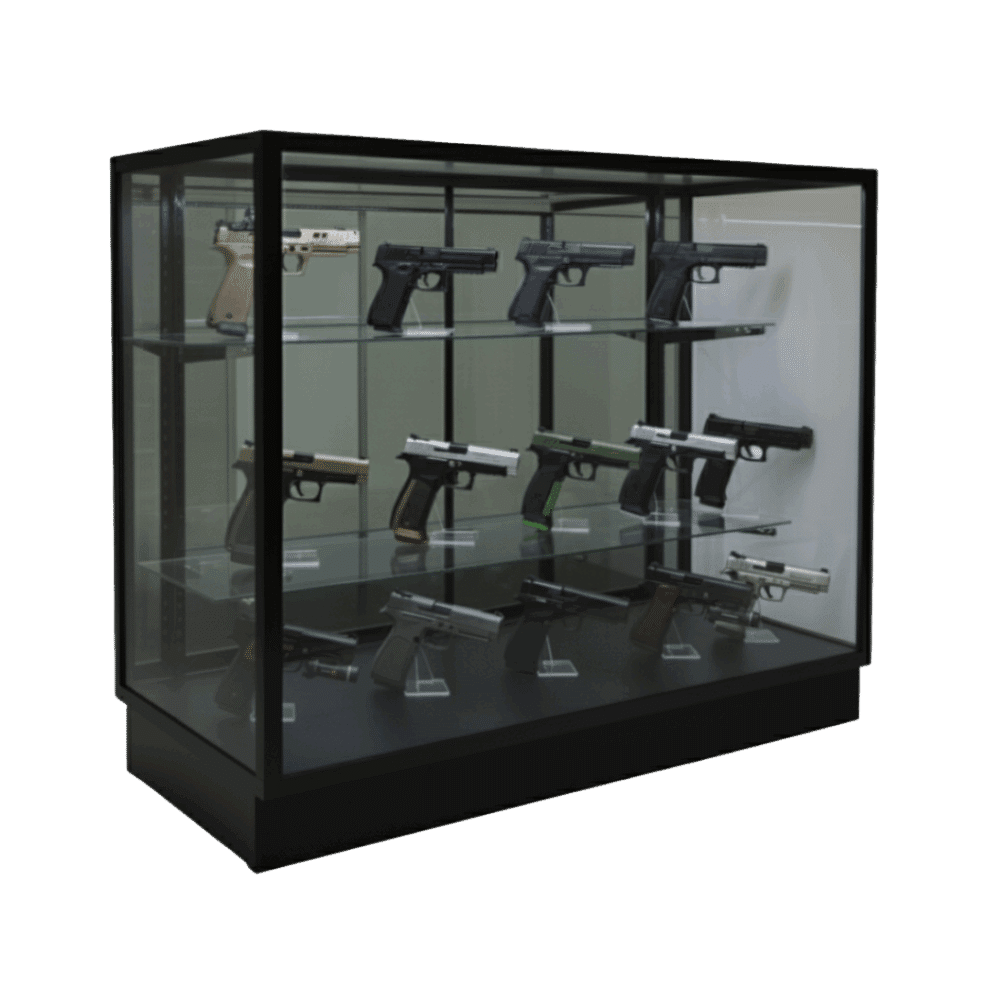 48" Black Gun Display Case | Extra Vision