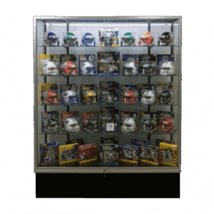 60" Wide Silver Sports Memorabilia Display Case | Extra Vision