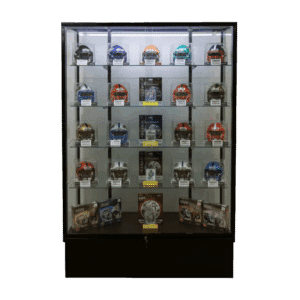 72" Black Sports Memorabilia Display Case | Extra Vision