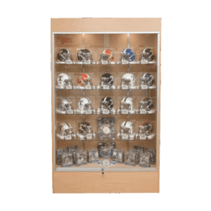 78" Maple Sports Memorabilia Display Case | Full Vision