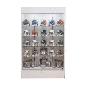 78" White Sports Memorabilia Display Case | Full Vision
