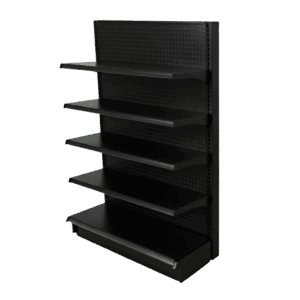 Gondola End Cap with 4 Shelves | Black