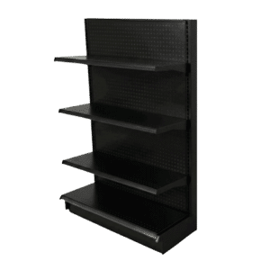 Gondola End Cap with 3 Shelves | Black