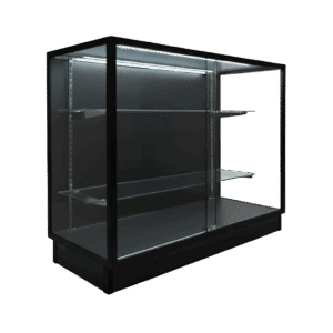 48"  Front Facing Black Extra Vision Display Case