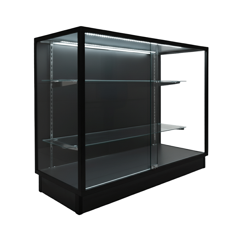 48" Front Facing Black Extra Vision Display Case