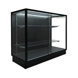 48"  Front Facing Black Extra Vision Display Case