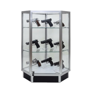 Silver Gun Display Case Corner | Extra Vision