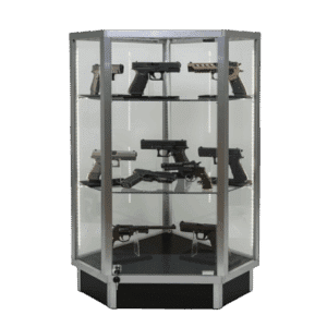 Silver Gun Display Case Corner | Extra Vision