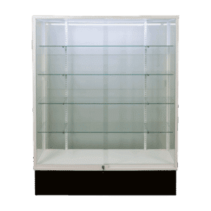 60" Wide White Wall Display Case | Extra Vision