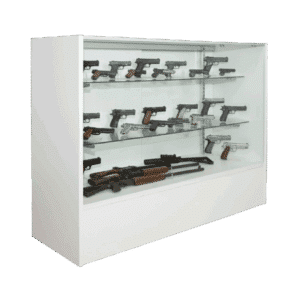 48" White Gun Display Case | Full Vision