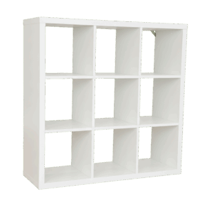 9 Cube White Cubby Display