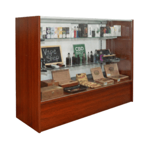 48" Cherry Smoke Shop Display Case | Full Vision