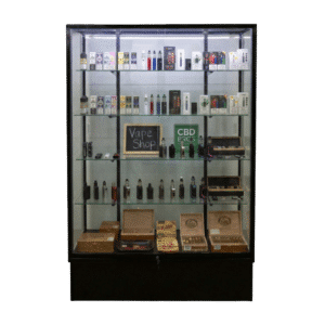 72" Black Smoke Shop Wall Display Case | Extra Vision