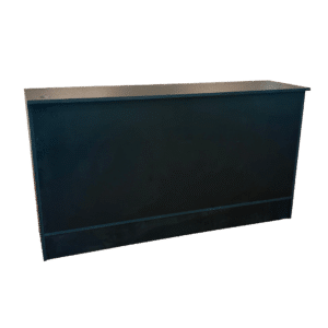 72" Black Retail Ledgetop Wrap Counter