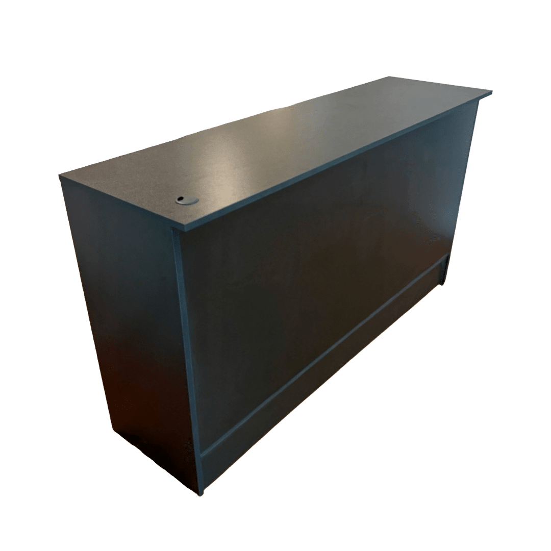 72" Black Retail Ledgetop Wrap Counter - Image 5