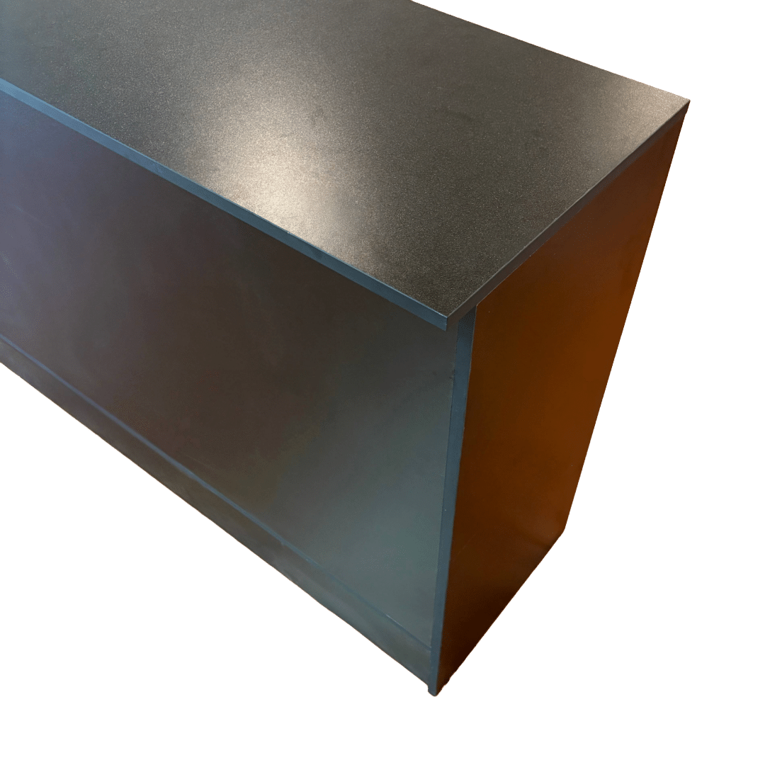 72" Black Retail Ledgetop Wrap Counter - Image 2